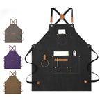 Canvas Sleeveless Apron Waterproof Oil-proof - Thick Cotton, Unisex Adjustable