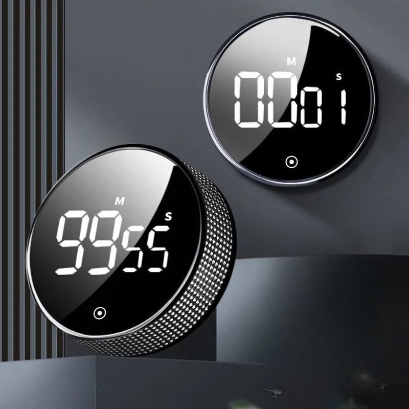 Kitchen Timer with LED Display - Magnetic, Silent Mode, 90dB Alarm