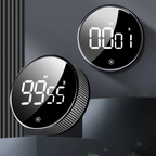 Kitchen Timer with LED Display - Magnetic, Silent Mode, 90dB Alarm