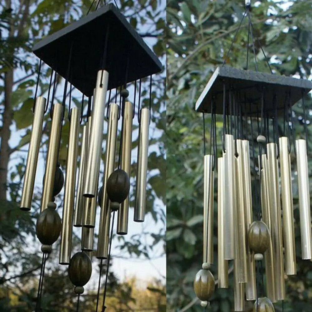 Large Stainless Steel Wind Chime for Garden or Balcony - Copper, 60 cm
