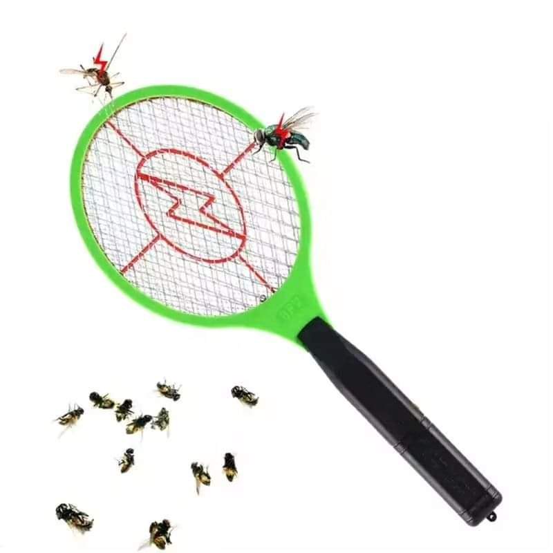 Electric Fly Swatter Killer with LED Lamp - Ergonomic Rocket Design