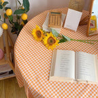 Gingham Picnic Blanket for Indoor and Outdoor Use - Orange, 59 x 59 Inches, view 3