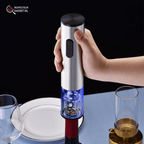 4-in-1 Electric Wine Opener Set - Stainless Steel, Rechargeable, Vacuum Stopper, view 3