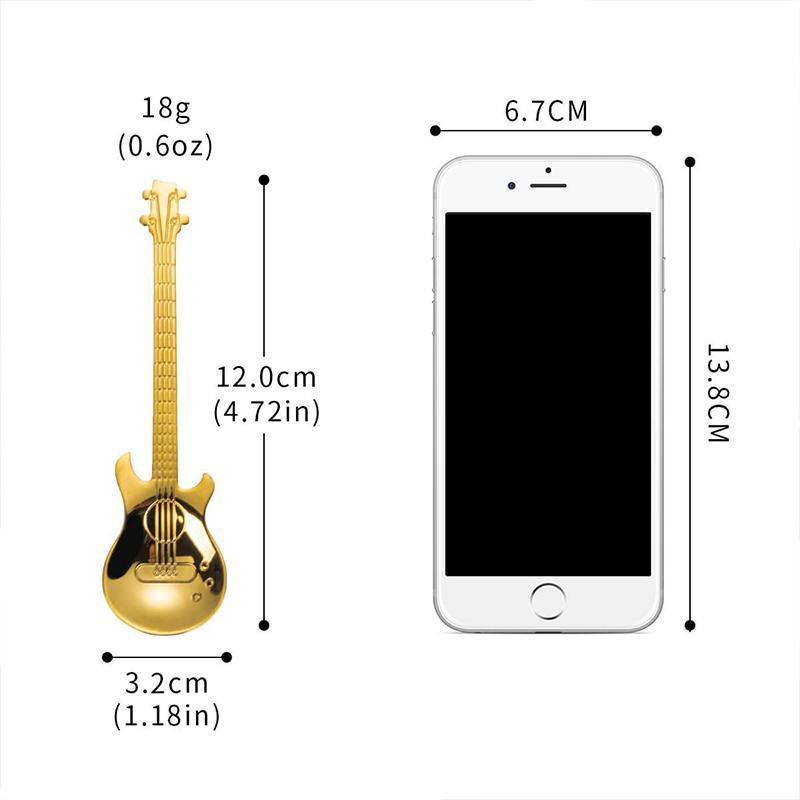 Stainless Steel Guitar Spoon - 12cm, Seven Colour Options, view 10