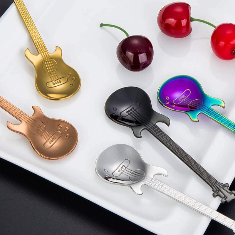 Stainless Steel Guitar Spoon - 12cm, Seven Colour Options, view 3