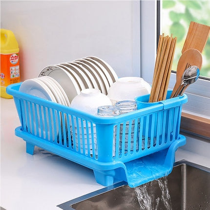 Kitchen Countertop Dish Drainer Rack - Plastic, 44x31x18cm, view 12