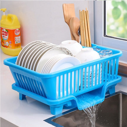 Kitchen Countertop Dish Drainer Rack - Plastic, 44x31x18cm, view 2
