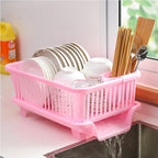 Kitchen Countertop Dish Drainer Rack - Plastic, 44x31x18cm, view 3