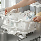 Kitchen Countertop Dish Drainer Rack - Plastic, 44x31x18cm, view 5