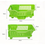 Kitchen Countertop Dish Drainer Rack - Plastic, 44x31x18cm, view 8