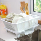 Kitchen Countertop Dish Drainer Rack - Plastic, 44x31x18cm, view 9