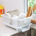 Kitchen Countertop Dish Drainer Rack - Plastic, 44x31x18cm