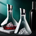 Wine Decanter Crystal Glass - 1500ml, Lead-Free, Modern Design, view 2