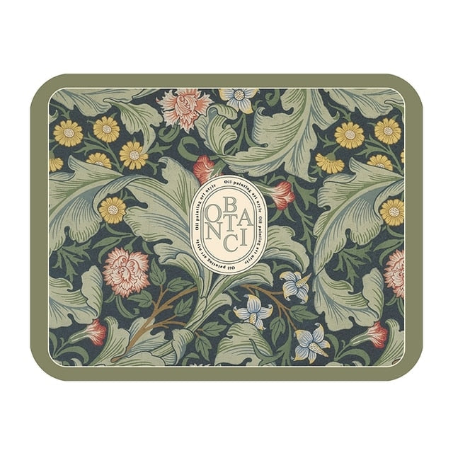 Kitchen Drain Pad Absorbent Drying Mat - Polyester, Floral Pattern, view 8