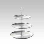 Stainless Steel Triple Serving Plate for Parties - Elegant Design, view 11
