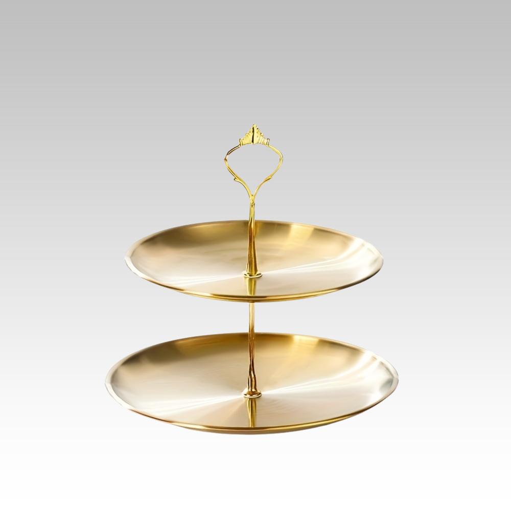 Stainless Steel Triple Serving Plate for Parties - Elegant Design, view 12