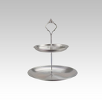 Stainless Steel Triple Serving Plate for Parties - Elegant Design