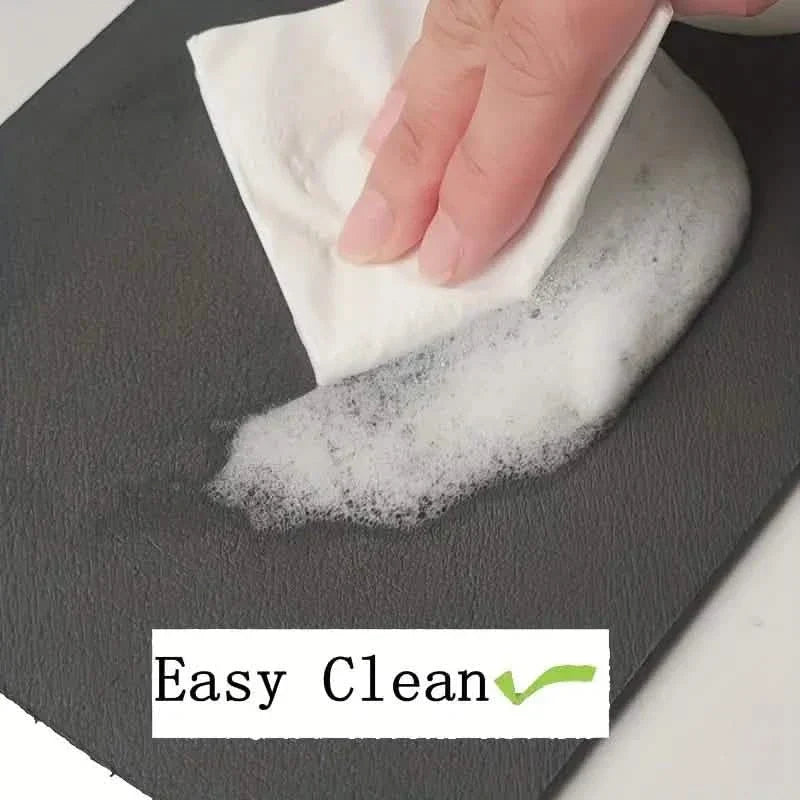Floral Sink Faucet Absorbent Mat - Leather Surface, 38x13cm, view 3