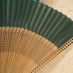 Bamboo Silk Hand Fan - 23 cm Folded, Elegant Design for Weddings, view 19