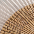 Bamboo Silk Hand Fan - 23 cm Folded, Elegant Design for Weddings, view 7
