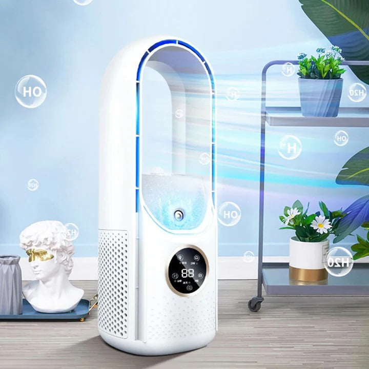 Bladeless Portable Air Conditioner for Home and Office - LED Display, Quiet