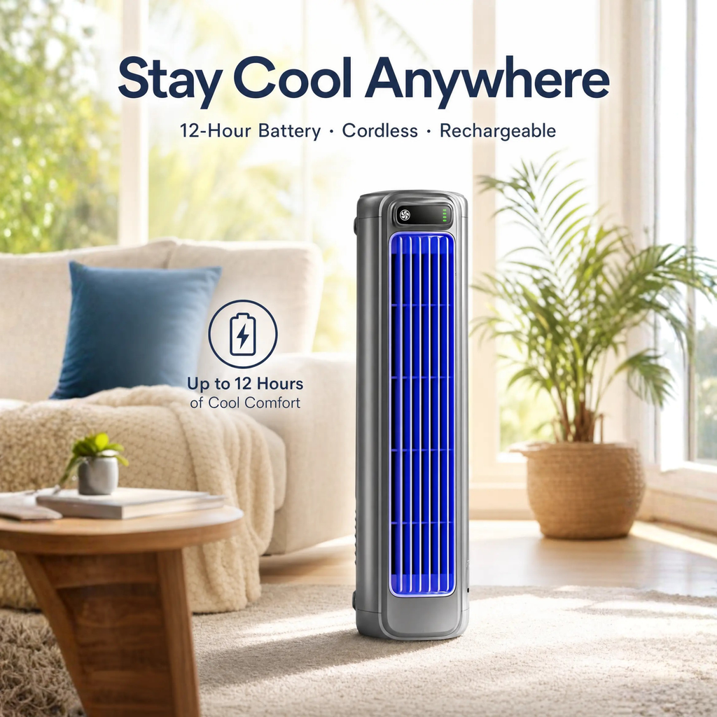 Portable Air Conditioner with 12-Hour Battery - Desktop or Wall-Mountable, view 6