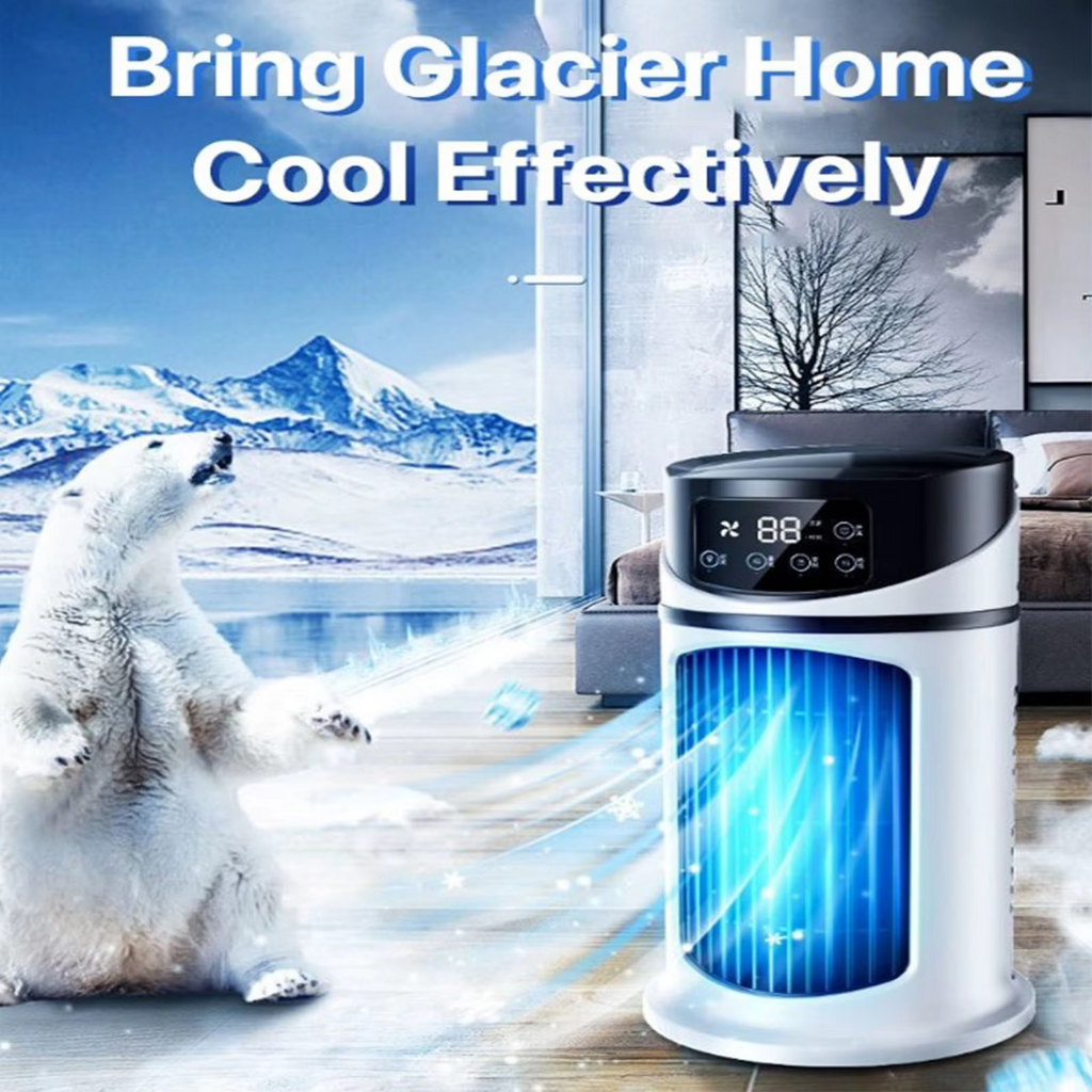 Portable Air Cooler Fan with Humidifier & Dust Filter - USB Powered, ABS, view 6