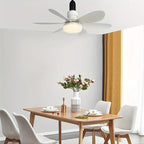 2-in-1 Portable Ceiling Fan and LED Light with Remote - E27 Socket, White, view 14