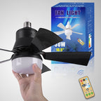 2-in-1 Portable Ceiling Fan and LED Light with Remote - E27 Socket, White, view 17
