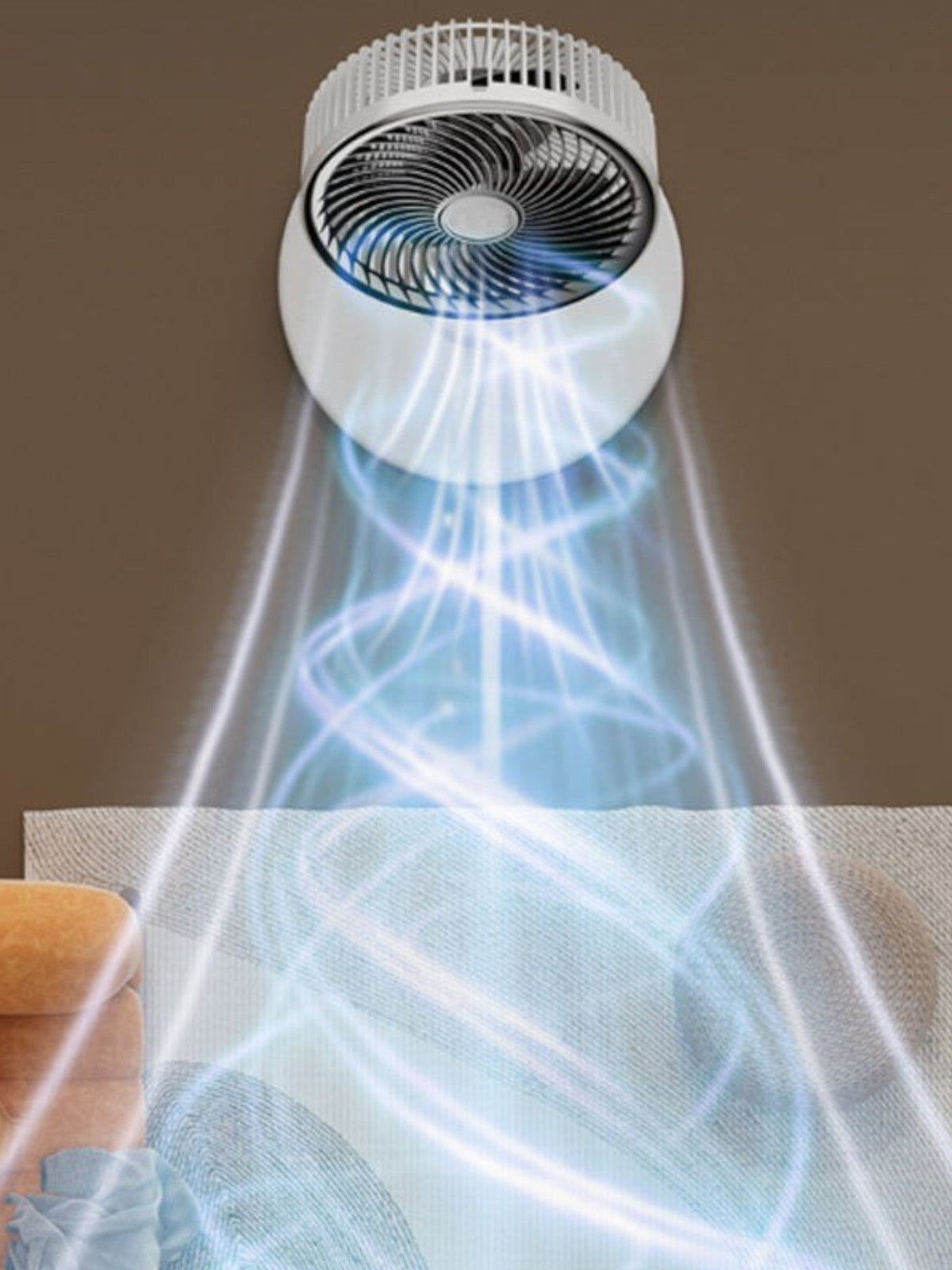 Silent USB-Powered Floor Fan - 3 Speeds, Under 36 dB, Grey or White, view 5