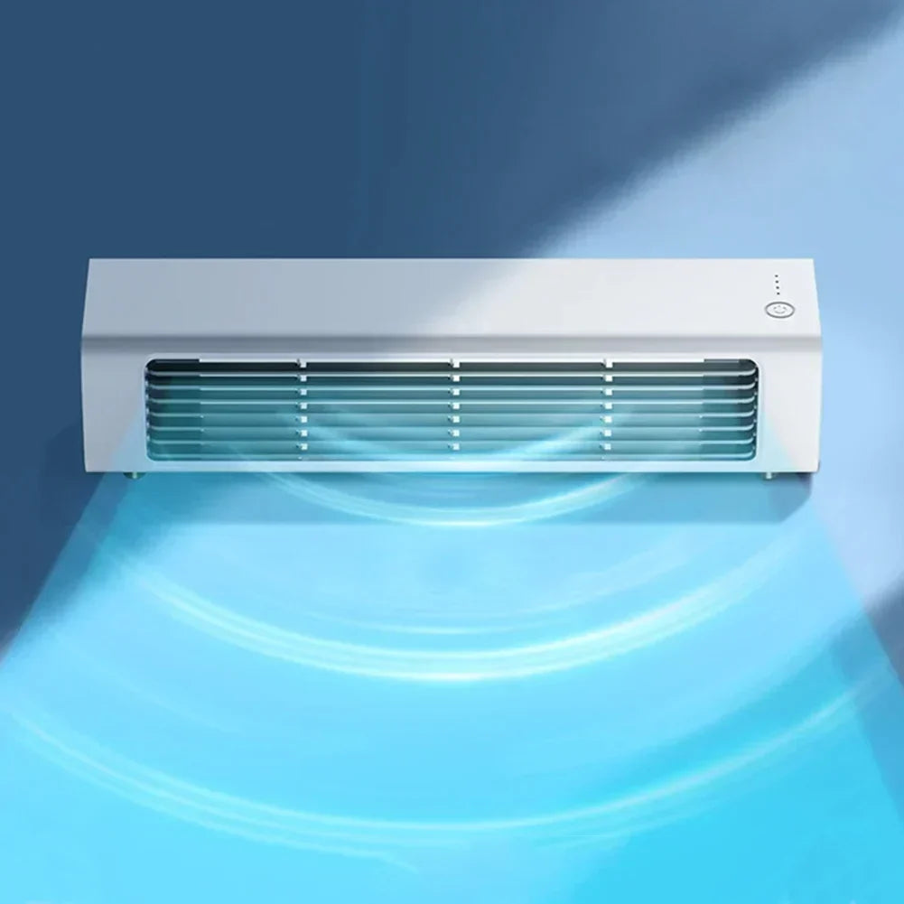 Bladeless Rechargeable Fan with Remote Control - 3000 mAh, ABS, Wall-Mounted