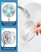 Portable 6-Inch Folding Stand Fan - USB Rechargeable, Adjustable Height, view 4