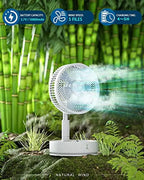 Portable 6-Inch Folding Stand Fan - USB Rechargeable, Adjustable Height, view 6