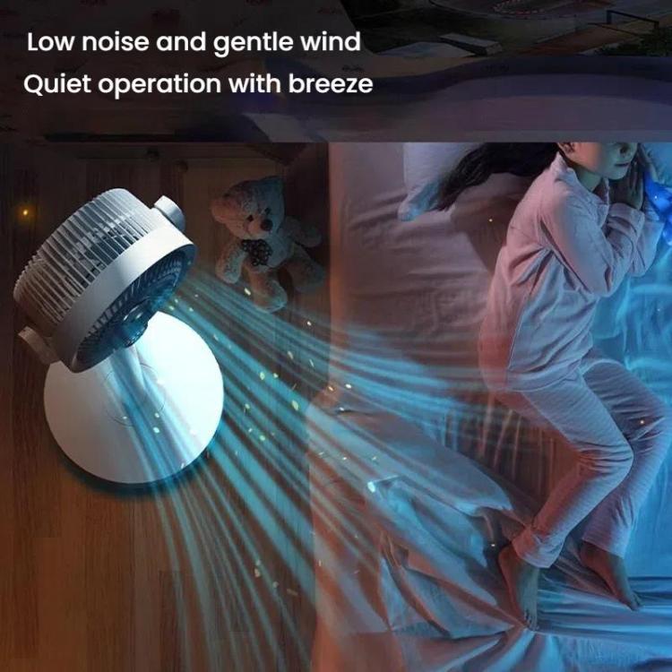 Rechargeable Air Circulation Standing Fan - Remote, Timer, Night Light, Type-C, view 10