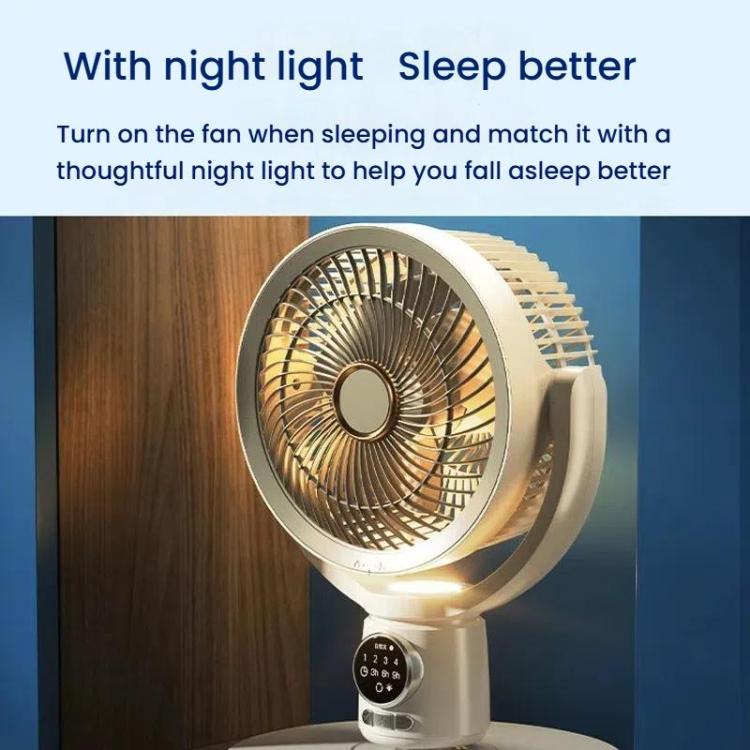 Rechargeable Air Circulation Standing Fan - Remote, Timer, Night Light, Type-C, view 11