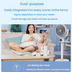 Rechargeable Air Circulation Standing Fan - Remote, Timer, Night Light, Type-C, view 12