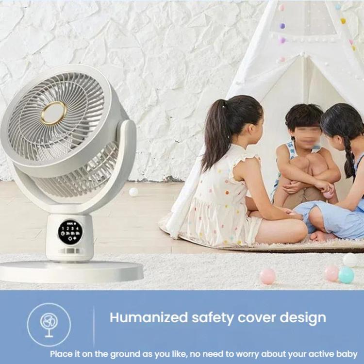 Rechargeable Air Circulation Standing Fan - Remote, Timer, Night Light, Type-C, view 13