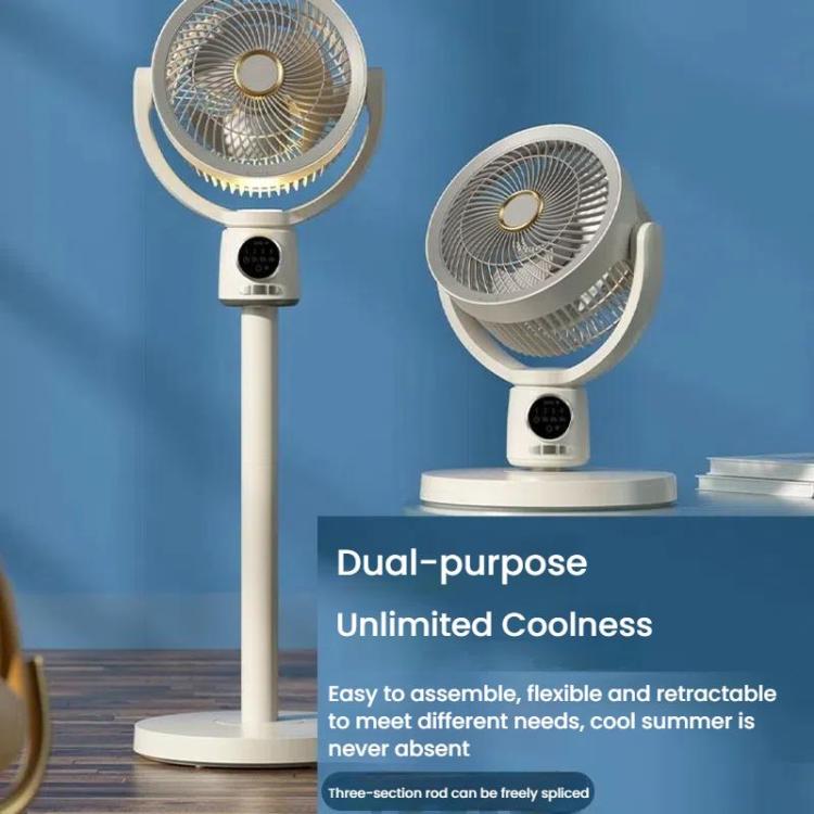 Rechargeable Air Circulation Standing Fan - Remote, Timer, Night Light, Type-C, view 2