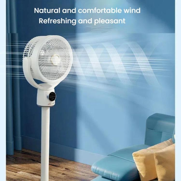 Rechargeable Air Circulation Standing Fan - Remote, Timer, Night Light, Type-C, view 3