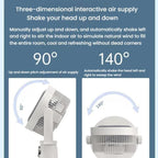Rechargeable Air Circulation Standing Fan - Remote, Timer, Night Light, Type-C, view 5
