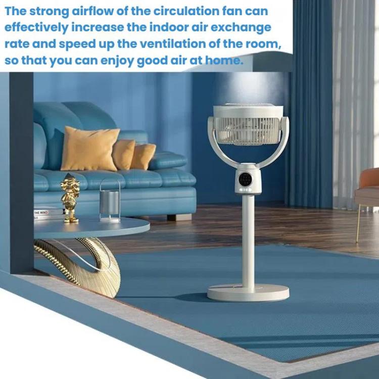 Rechargeable Air Circulation Standing Fan - Remote, Timer, Night Light, Type-C, view 6