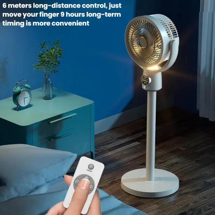 Rechargeable Air Circulation Standing Fan - Remote, Timer, Night Light, Type-C, view 8