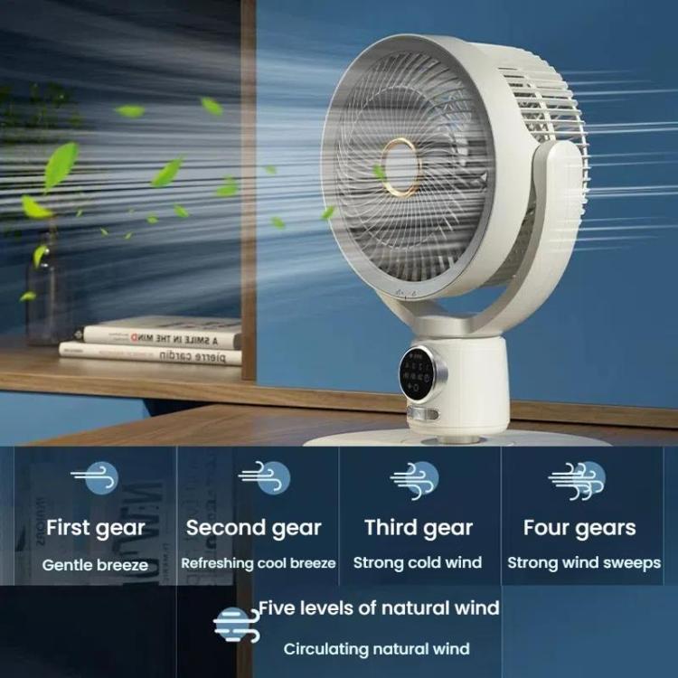 Rechargeable Air Circulation Standing Fan - Remote, Timer, Night Light, Type-C, view 9