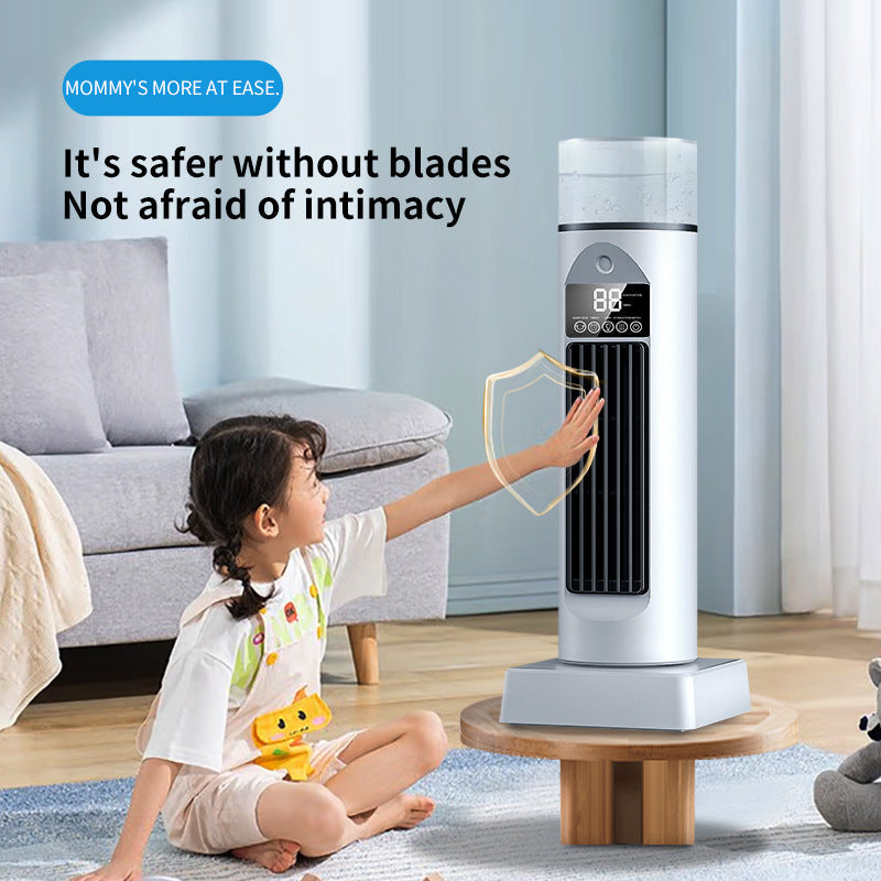 Cooling Oscillating Tower Humidifying Fan for Home - LED Display, Remote Control, view 3