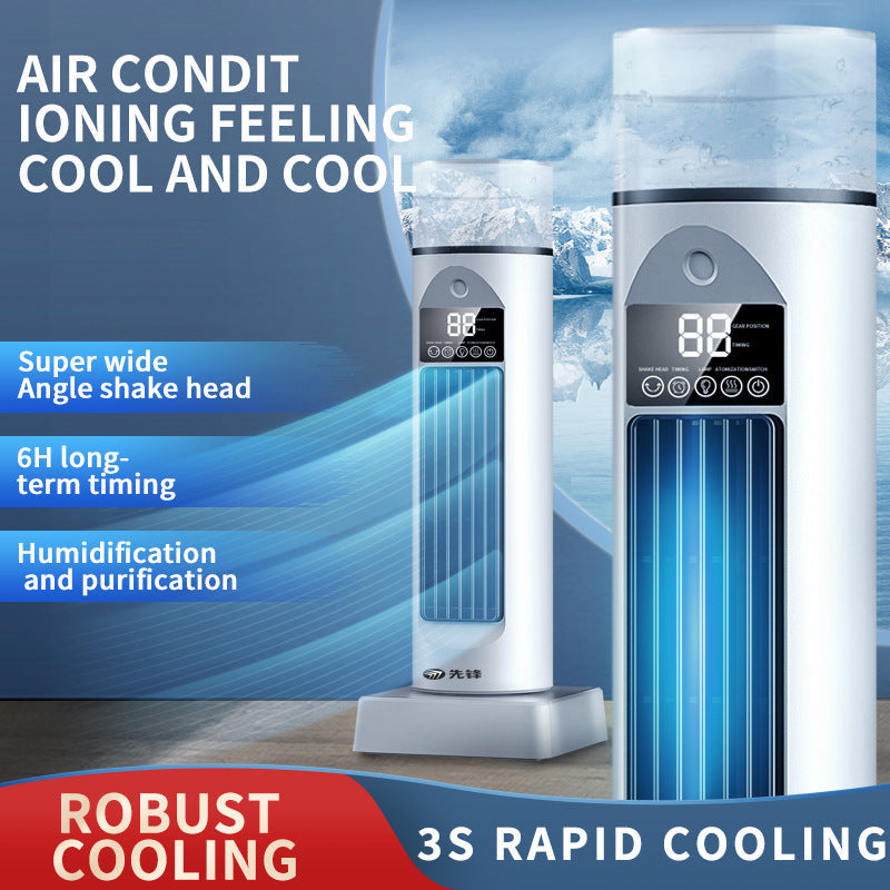 Cooling Oscillating Tower Humidifying Fan for Home - LED Display, Remote Control, view 4