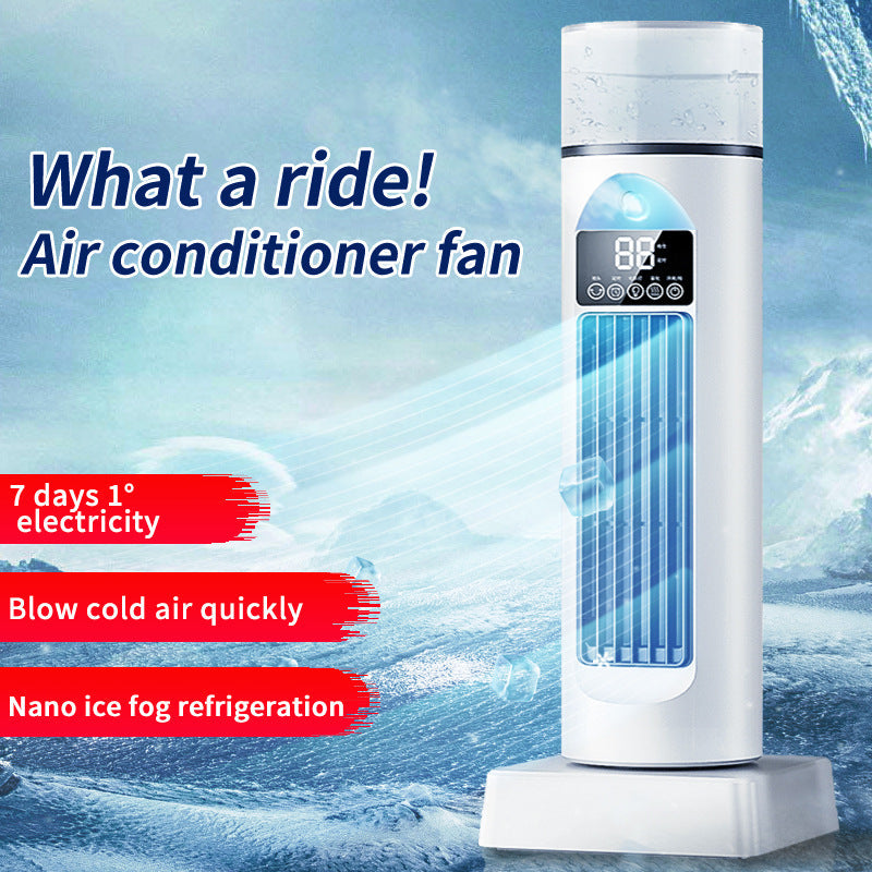 Cooling Oscillating Tower Humidifying Fan for Home - LED Display, Remote Control