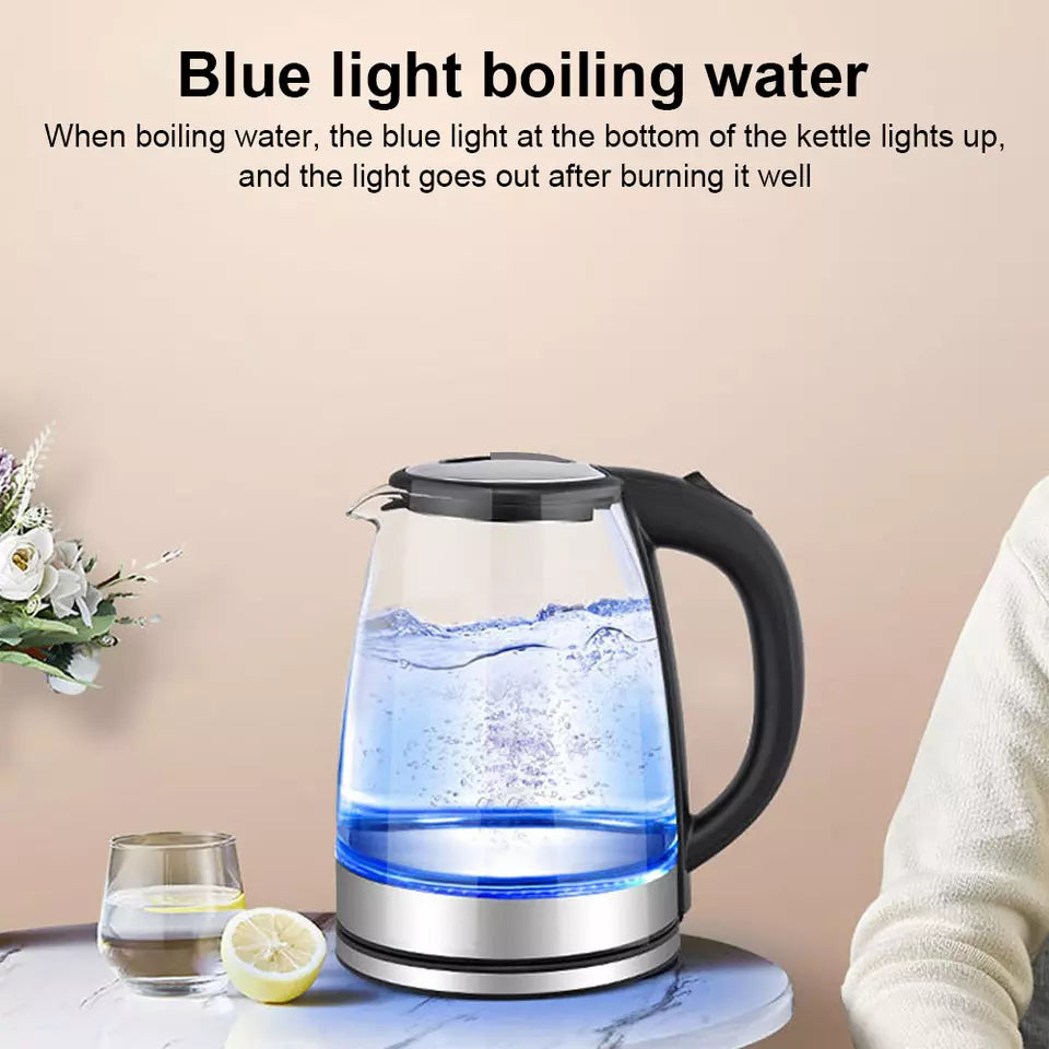 Electric Kettle for Kitchen - 1.8L, 3000W, Borosilicate Glass, LED Light, view 4