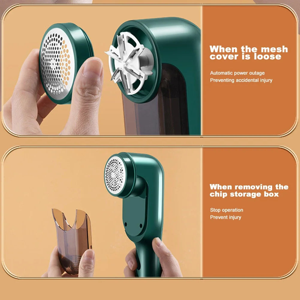 USB Rechargeable Lint Remover for Home and Travel - ABS, 1200mAh Battery, view 6