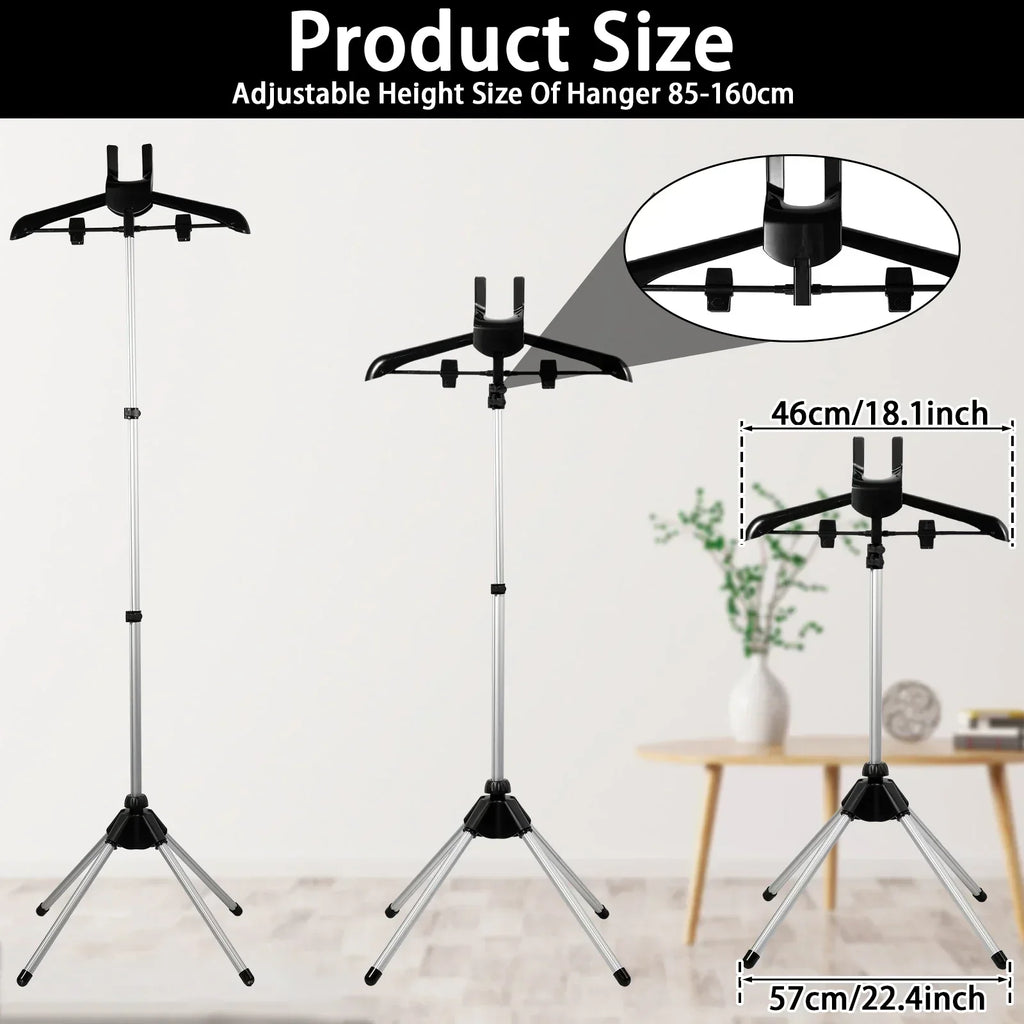 Adjustable Telescope Steam Stand for Clothing - Foldable, 85-160 cm Height, view 2