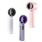 Cooling Portable Bladeless Mini Handheld Fan - USB Rechargeable, LED Display, view 4